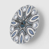 Steampunk Topaz Kaleidoskop Runde Wanduhr (Winkel)