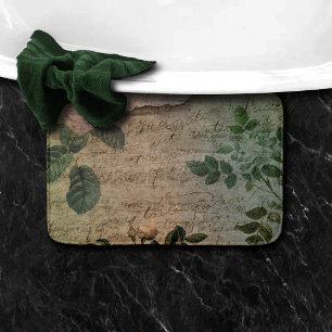 Steampunk Torn Rose Vintage Not leidende Ephemer Badematte