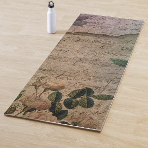 Steampunk Torn Rose Vintage Not leidende Ephemer Yogamatte