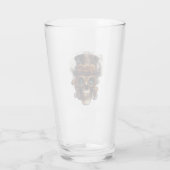 Steampunk-Totenkopf-Maschine Glas (Rückseite)