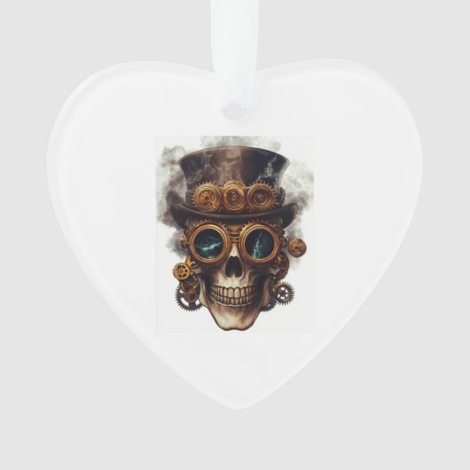 Steampunk-Totenkopf-Maschine Ornament (Vorderseite)