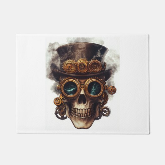 Steampunk-Totenkopf-Triebwerk Fußmatte (Vorderseite)
