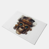 Steampunk-Totenkopf-Triebwerk Fußmatte (Schrägansicht)