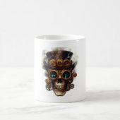 Steampunk-Totenkopfmotor Kaffeetasse (Mittel)