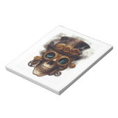 Steampunk-Totenkopfmotor Notizblock (Rotiert)