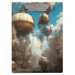 Steampunk Town   Klemmbrett