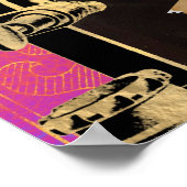 Steampunk Trailblazer Funky Collage Art Print Poster (Ecke)