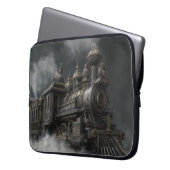 Steampunk Train Laptopschutzhülle (Vorderseite Links)