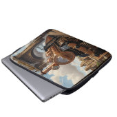 Steampunk Train Verlassend London Laptopschutzhülle (Vorne Knopf)
