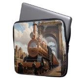 Steampunk Train Verlassend London Laptopschutzhülle (Vorderseite Links)