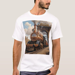 Steampunk Train Verlassend London T-Shirt