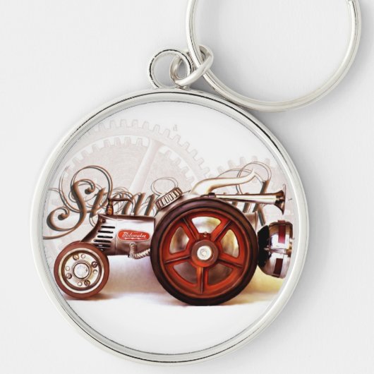 Steampunk Traktor-Schicksals-Geschenke Schlüsselanhänger (Vorne)