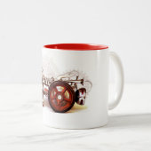 Steampunk Traktor-Schicksals-Geschenke Zweifarbige Tasse (VorderseiteRechts)