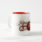 Steampunk Traktor-Schicksals-Geschenke Zweifarbige Tasse (Vorderseite Links)