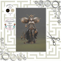 Steampunk Travelling Fairy Decoupage