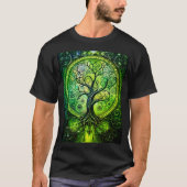 Steampunk Tree of Life Original Fantasy Art T-Shi T-Shirt (Vorderseite)