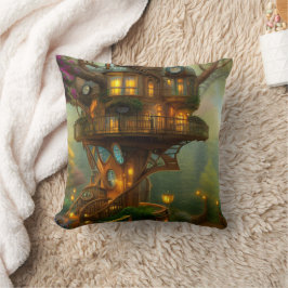 Steampunk Treehouse Observatory Kissen