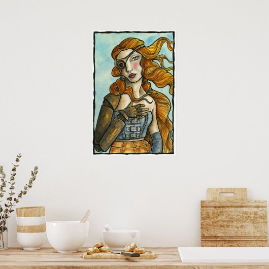 STEAMPUNK TREETS BOTTICELLI POSTER (Küche)