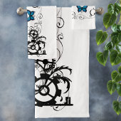 Steampunk Tribal Blue Butterfells Badhandtuch Set