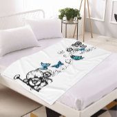 Steampunk Tribal Blue Butterfells Fleecedecke