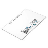 Steampunk Tribal Blue Butterfells Notizblock (angewinkelt)