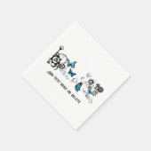 Steampunk Tribal Blue Butterfells Serviette (Ecke)