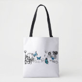 Steampunk Tribal Blue Butterfells Tasche (Vorderseite)