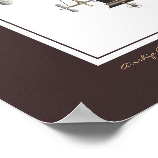 Steampunk-Trio von Fantasy Dirigibles Poster (Ecke)