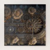Steampunk-Tür mit Blumen Puzzle (Horizontal)