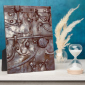 Steampunk-Türmuster, Metall, Nieten, Cool Fotoplatte (Seite)