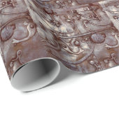 Steampunk-Türmuster, Metall, Nieten, Cool Geschenkpapier (Rolleneckpunkt)