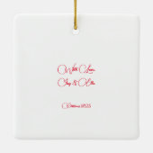 Steampunk Two Hearts Christmas Keramikornament (Rückseite)