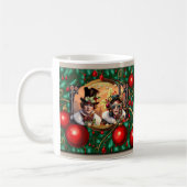 Steampunk Two Hearts Weihnachtskarte Kaffeetasse (Links)