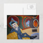 Steampunk U-Boot Captain nah - Postcard Postkarte (Vorne/Hinten)