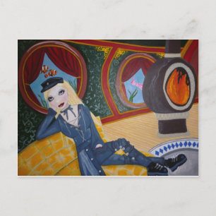 Steampunk U-Boot Captain nah - Postcard Postkarte