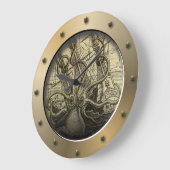 Steampunk U-Boot Porthole Riesenoctopus Große Wanduhr (Winkel)