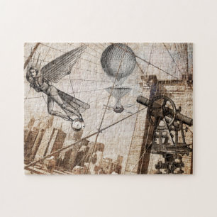 steampunk über der Brooklyn-Brücke Puzzle