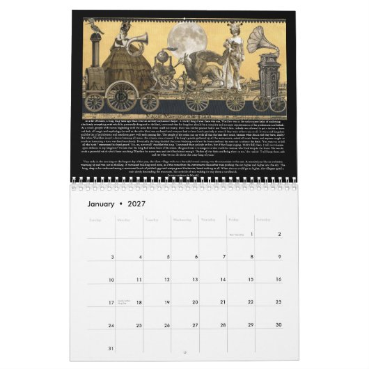 Steampunk Überlegungs-Kalender 2013 Kalender (Jan 2027)