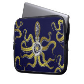 Steampunk übersetzt Krake Kraken Laptopschutzhülle (Vorderseite Links)