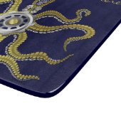 Steampunk übersetzt Krake Kraken Schneidebrett (Ecke)