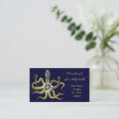 Steampunk übersetzt Krake Kraken Visitenkarte (Stehend Vorderseite)