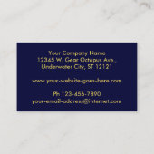 Steampunk übersetzt Krake Kraken Visitenkarte (Rückseite)