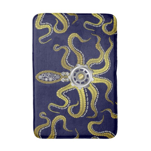 Steampunk übersetzt Kraken-Metall Kraken Badematte (Vorderseite Vertikal)