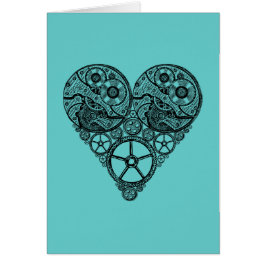 Steampunk Uhr-Arbeiten und Gang-Herz