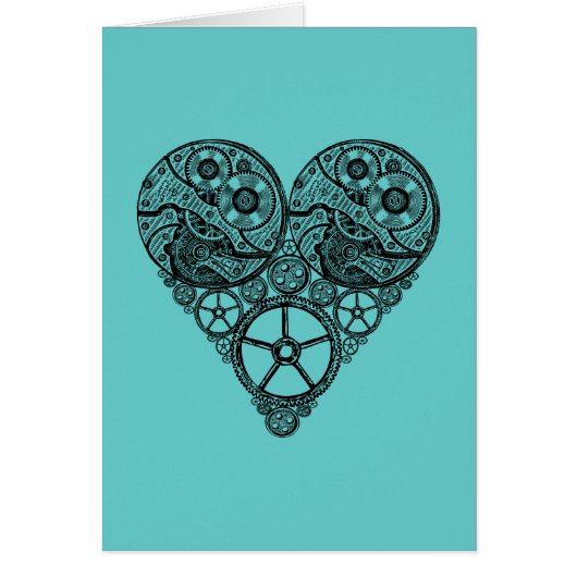 Steampunk Uhr-Arbeiten und Gang-Herz (Vorne)