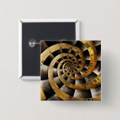Steampunk - Uhr - der Fluss der Zeit Button (Vorne & Hinten)