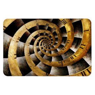 Steampunk - Uhr - Der Fluss der Zeit Magnet