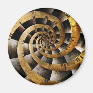 Steampunk - Uhr - Der Fluss der Zeit Magnet