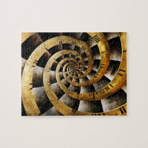 Steampunk - Uhr - Der Fluss der Zeit Puzzle