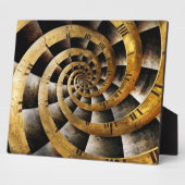 Steampunk - Uhr - Der Zeitfluss Fotoplatte (Seite)